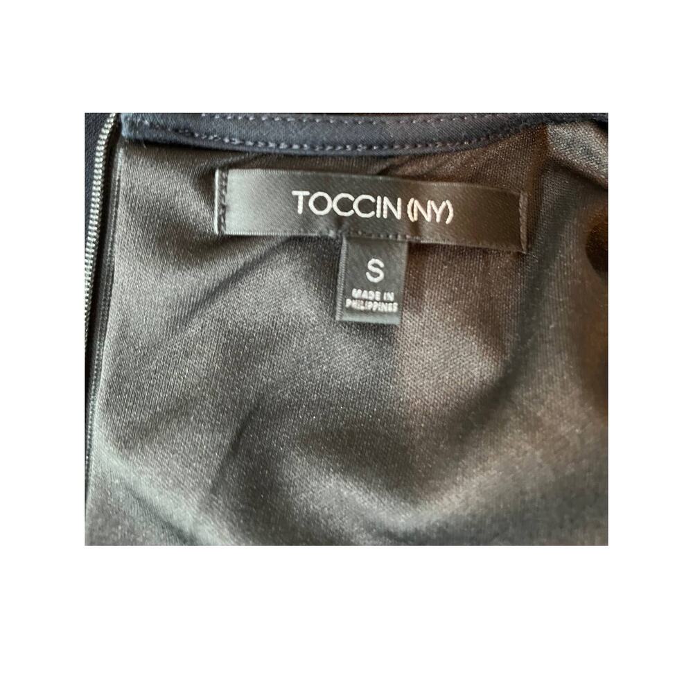 Toccin NY dress long sleeve waist sash minidress size Small S - Picture 5 of 5